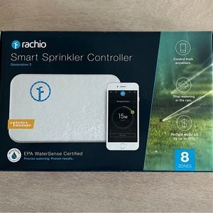 Rachio 8ZULW-B (2nd Generation) 8-Zone Smart Sprinkler
 - Open Box New